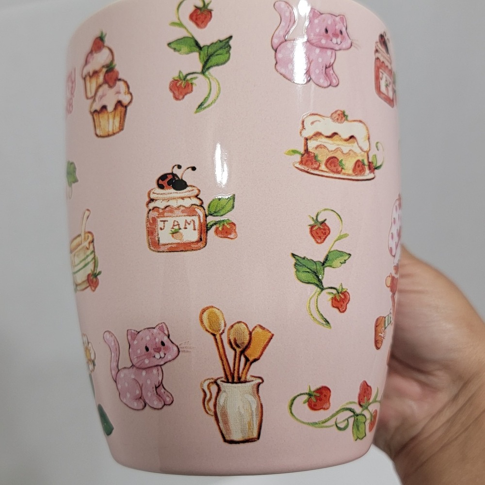 NEW! Strawberry Shortcake All Over Print Large Oversized Pink Coffee Mug 24oz - Picture 4 of 8